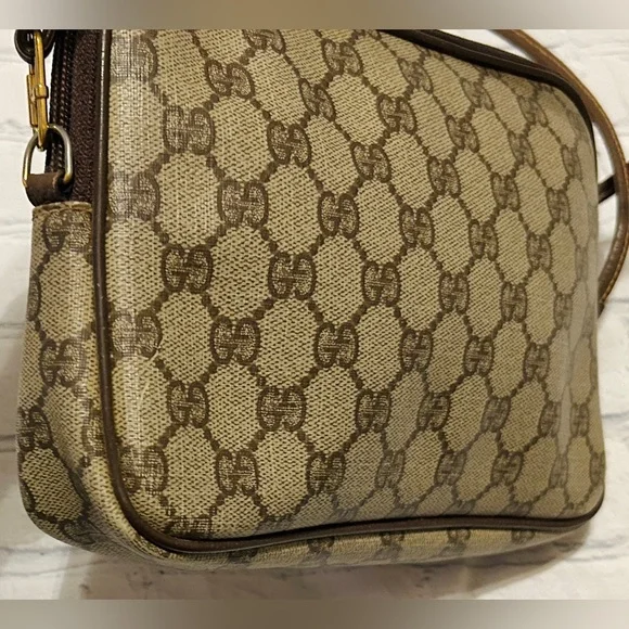 Gucci GG Supreme Vintage Brown Crossbody / Shoulder Bag In Beautiful Condition. - Picture 6 of 16
